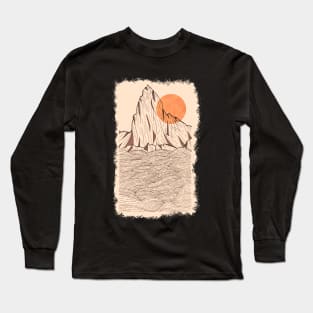 Orange sun cliffs Long Sleeve T-Shirt